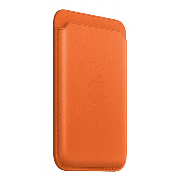 Кардхолдер для Apple iPhone Leather Wallet MagSafe Orange
